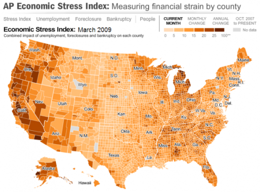 National Interactive “Stress Index” Map from AP