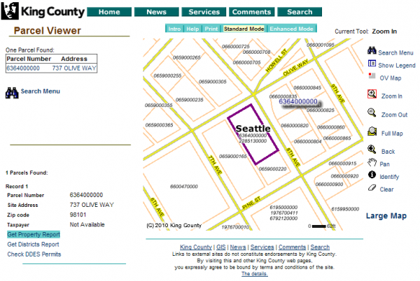 King Co. Parcel Search