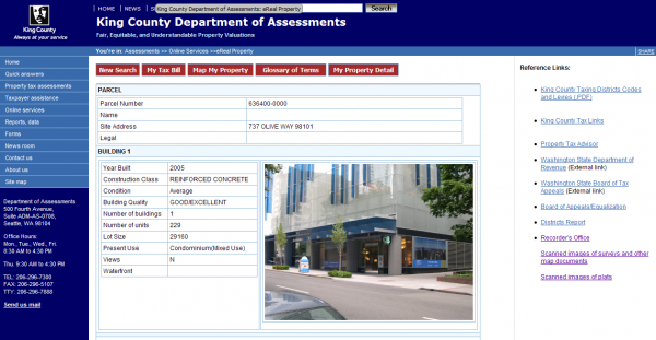 King Co. Parcel Search