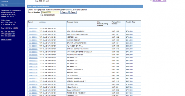 King Co. Parcel Search