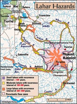 USGS: Mount Rainier Lahar Risk