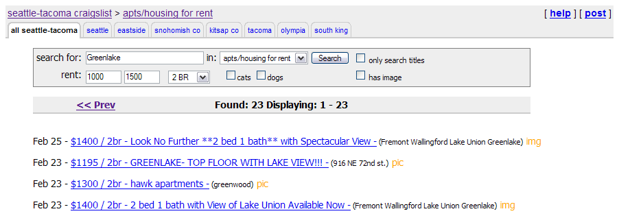 How To Use Craigslist Rss To Find A Great Rental Seattle Bubble