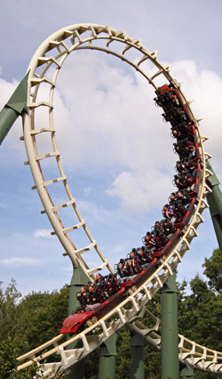Roller Coaster "Python" Theme Park Efteling - The Netherlands. by Flickr user Dirk-Jan Kraan